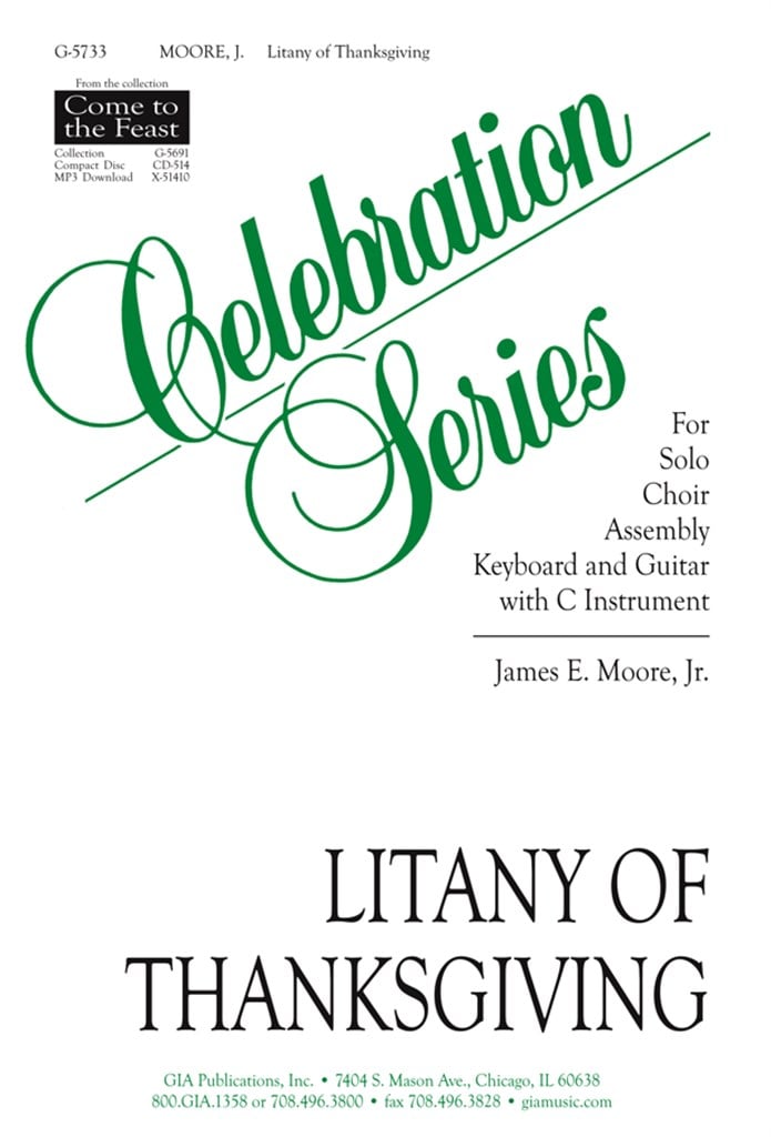 Litany of Thanksgiving